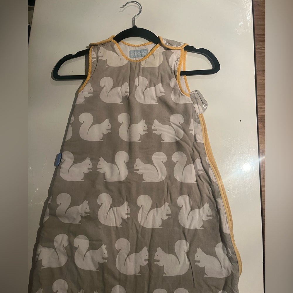 Grobag Gray and Yellow Squirrel Print Sleepsack